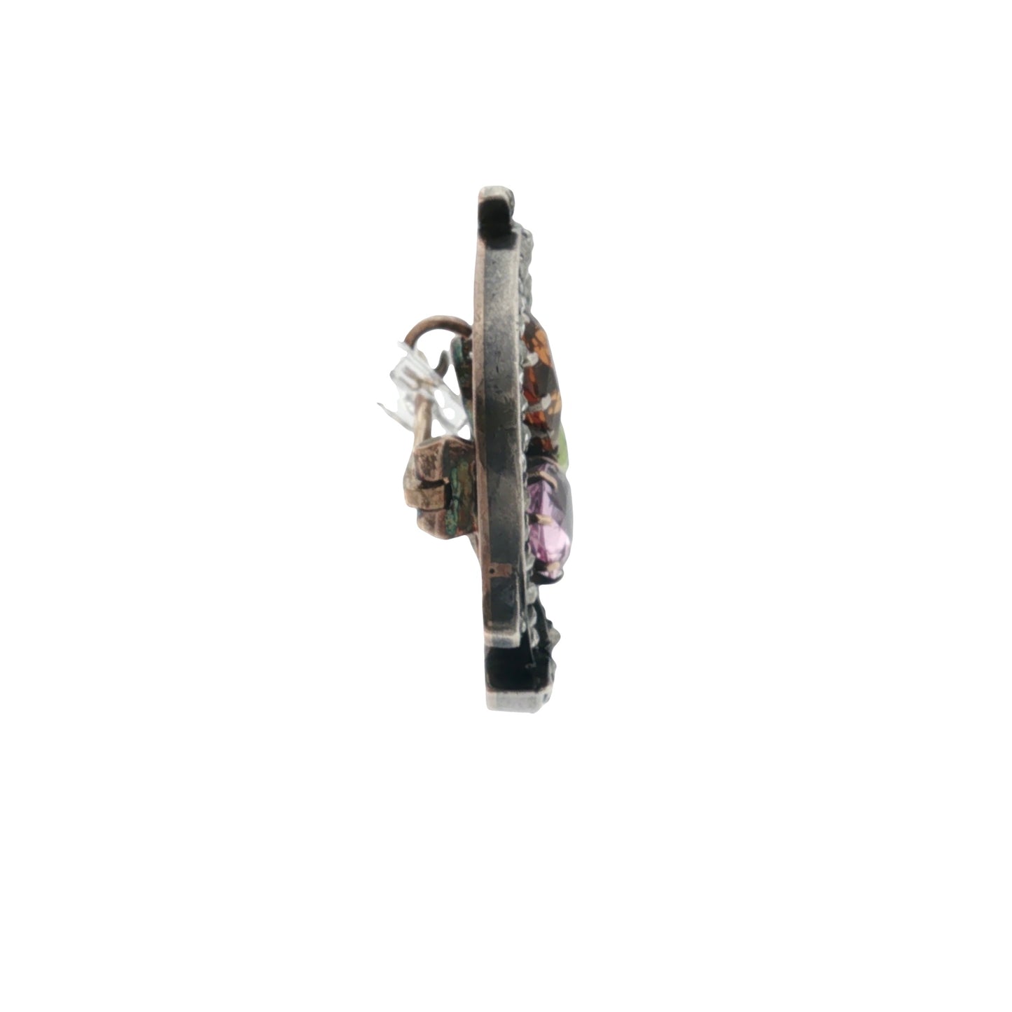 Antique Diamond and Gemstone Trefoil Brooch