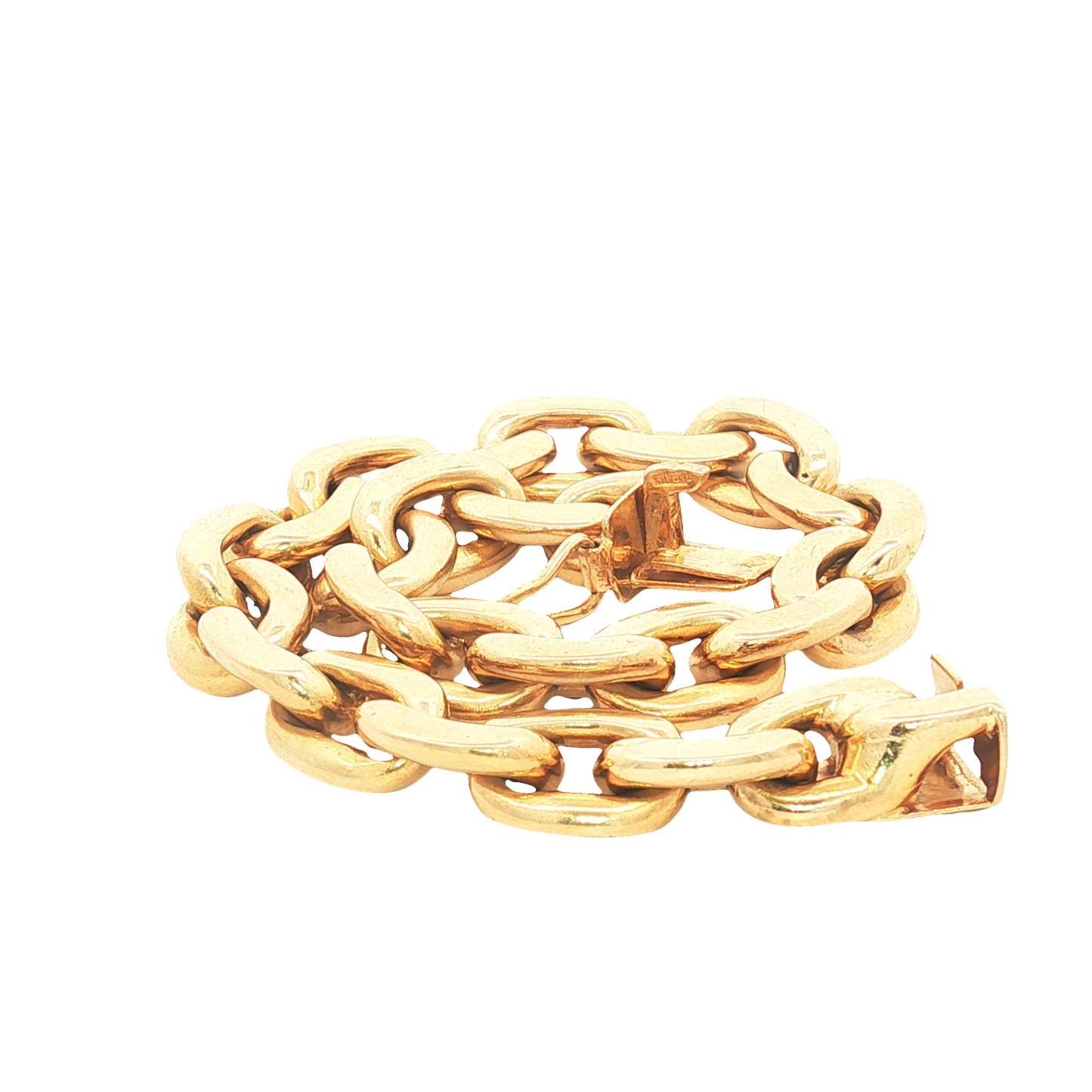 Vintage 18k Oval Link Bracelet