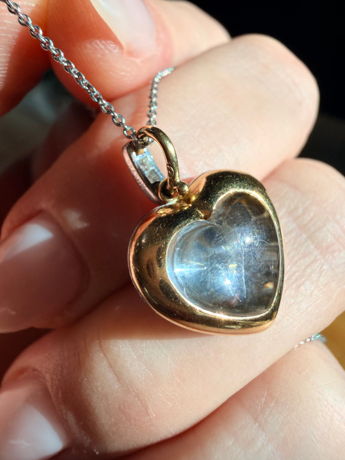 Vintage Multi Gem and Diamond DEAREST Heart Locket Pendant