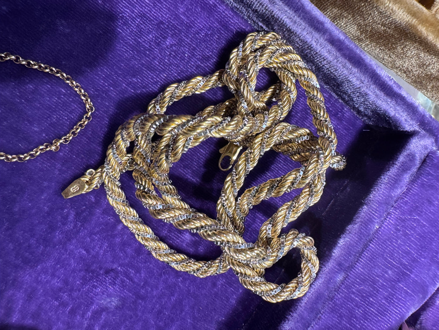 Vintage Two Tone Rope Chain