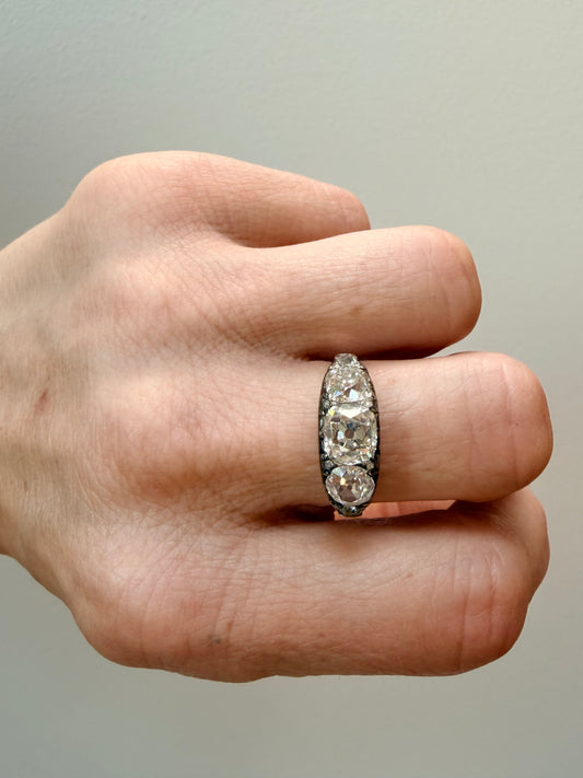Antique Russian Three Stone