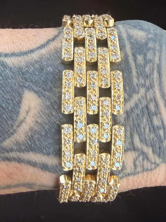 Vintage Panther Style Link Bracelet