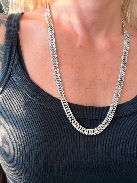 Vintage Flat Curb Link Chain