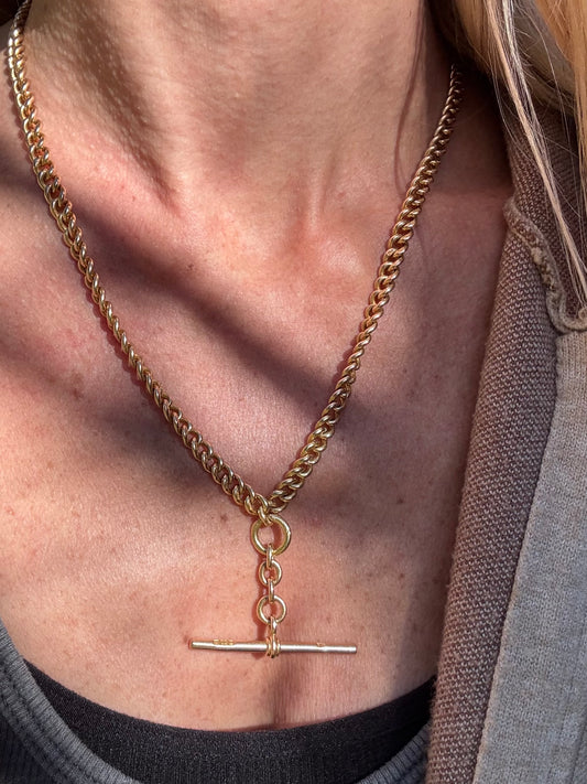 Victorian UK Hallmarked Curb Link Albert Watch Chain