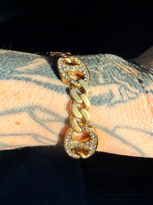 Vintage Bvlgari Diamond Anchor Bracelet