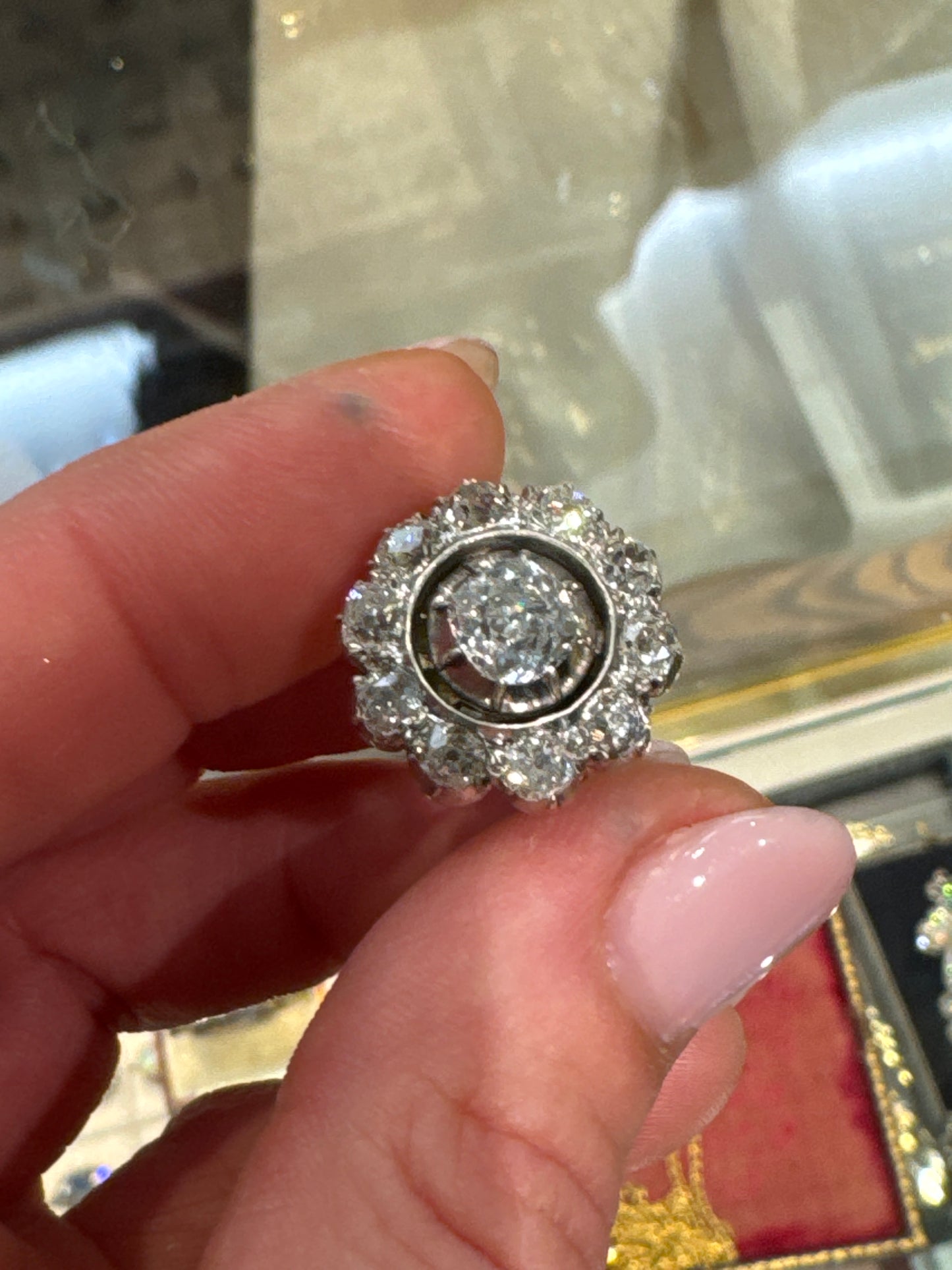 Antique Diamond cluster ring