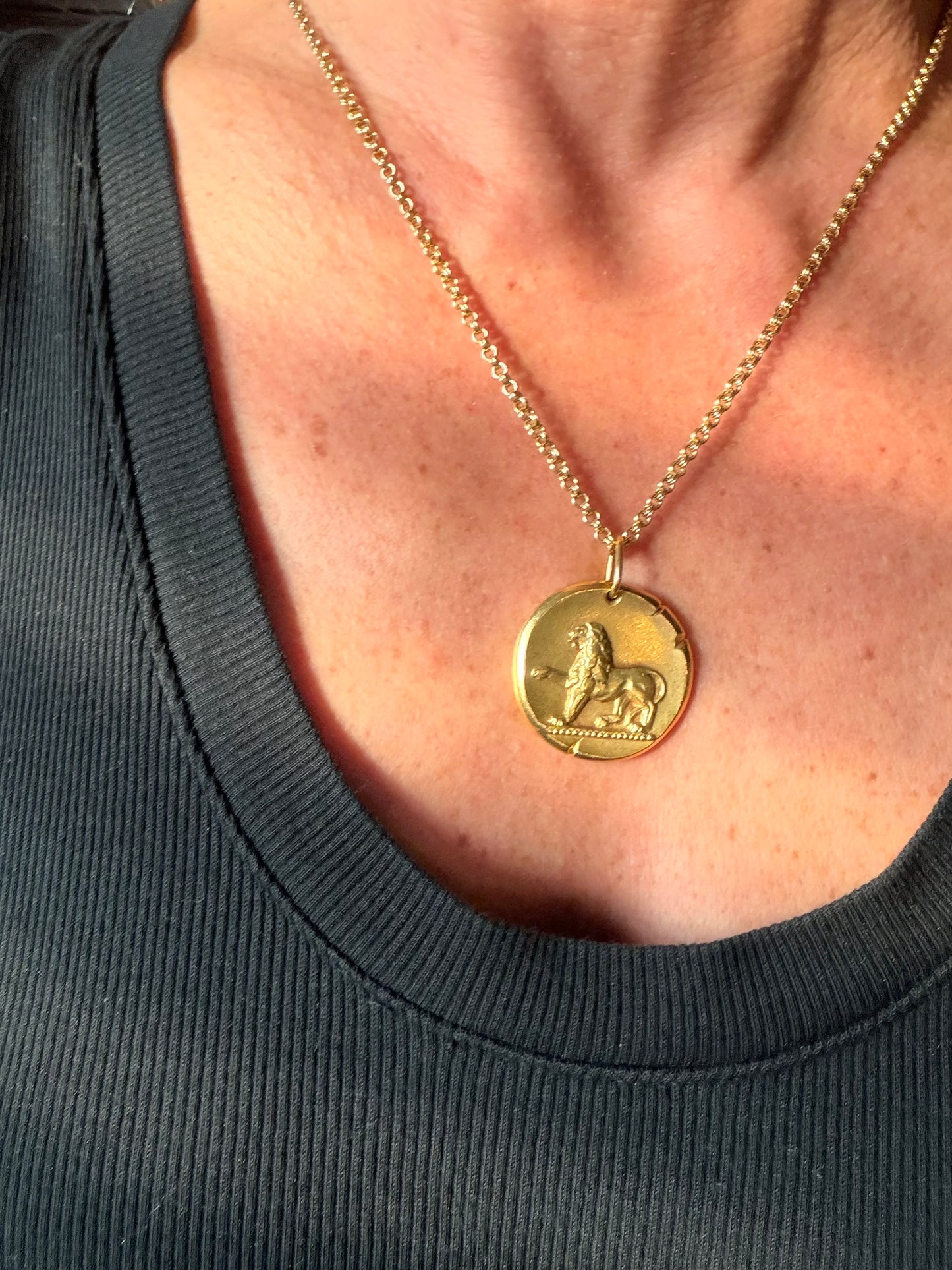SOLD - Van Cleef and Arpels x Georges Lenfant Leo Zodiac Pendant, circa 1970