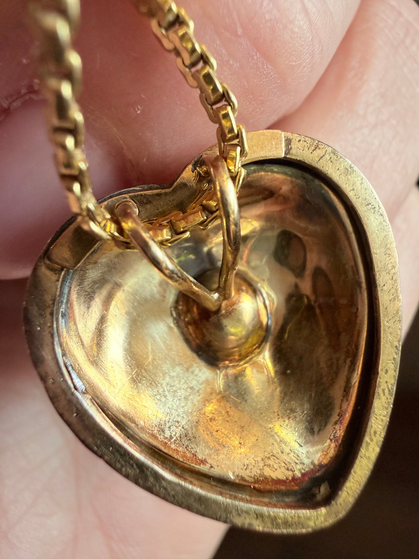 Georgian Rose Cut Diamond Heart Pendant