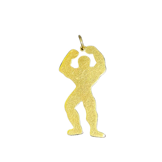Vintage Body Builder Muscle Man Pendant