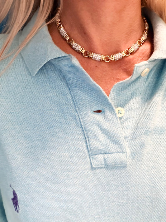 Vintage Bvlgari Diamond Parentesi Collar Necklace
