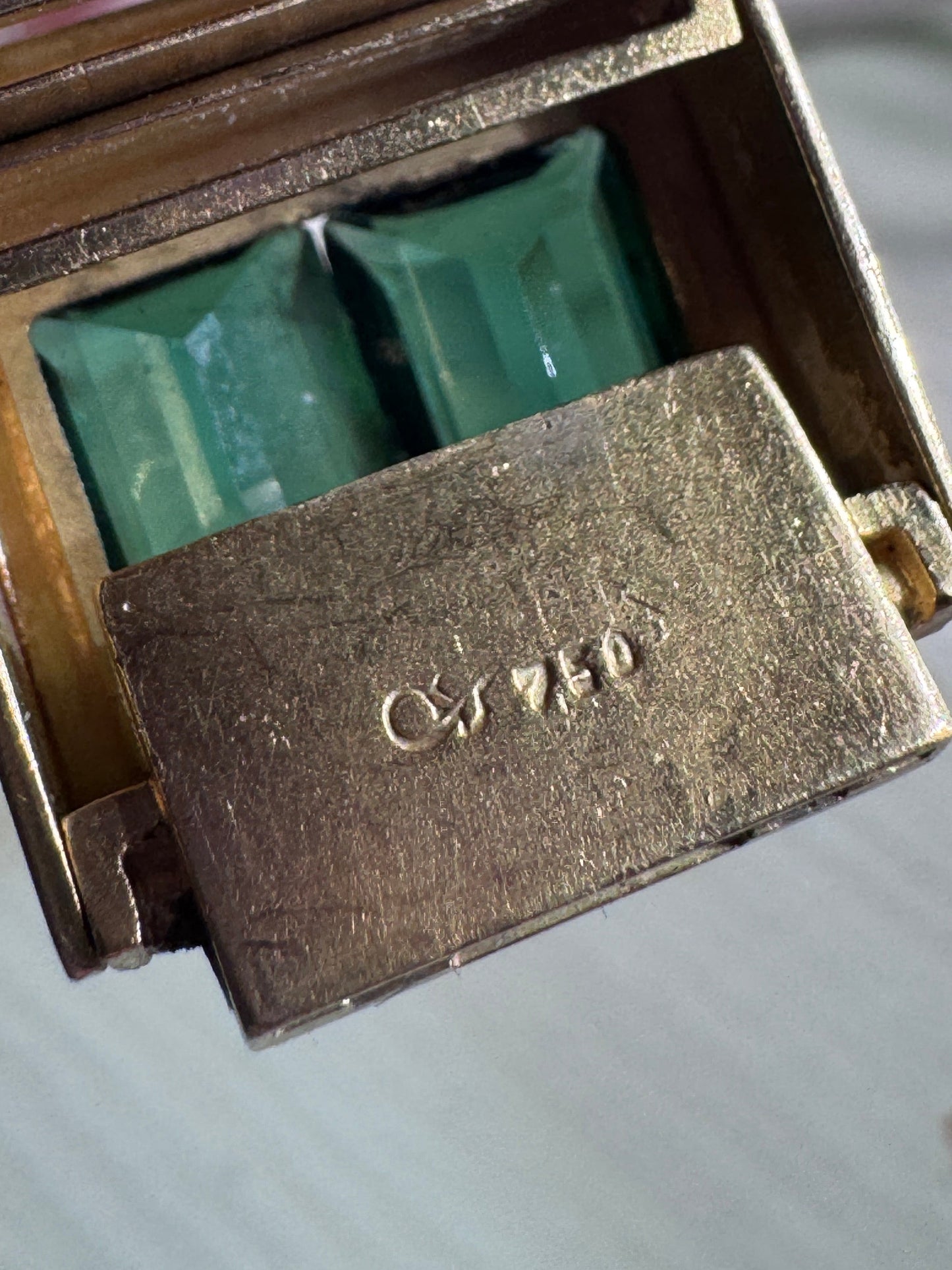 Vintage German Symmetrical Tourmaline Brick Bracelet