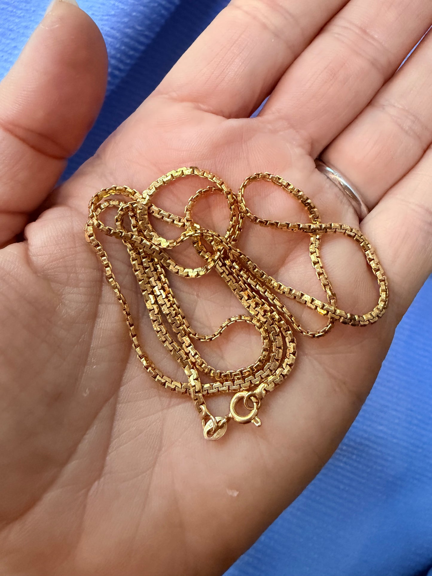 Vintage Italian Box Link Chain