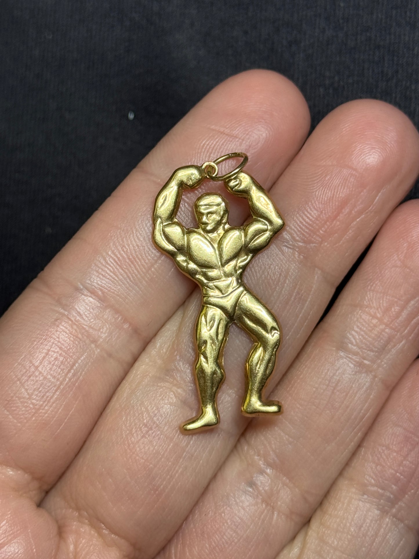 Vintage Body Builder Muscle Man Pendant
