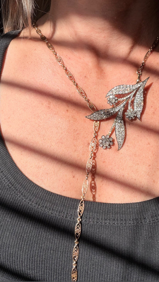 Victorian Flower Spray Brooch