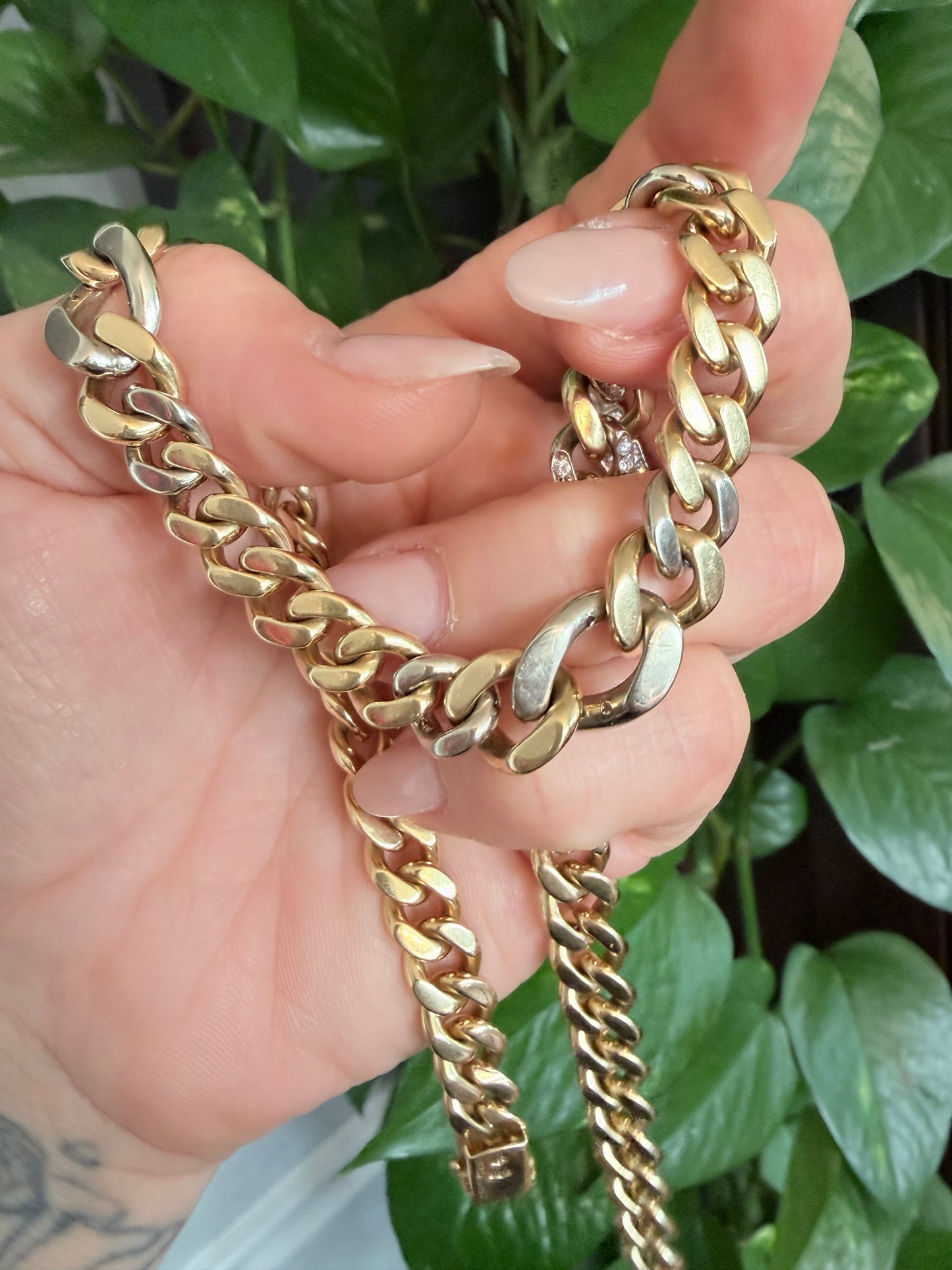 Bvlgari 1970’s Alternating Diamond Link Curb Necklace
