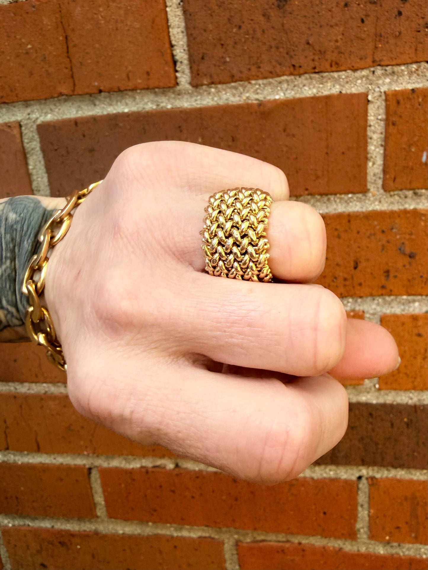 Vintage Italian Wide Mesh Band
