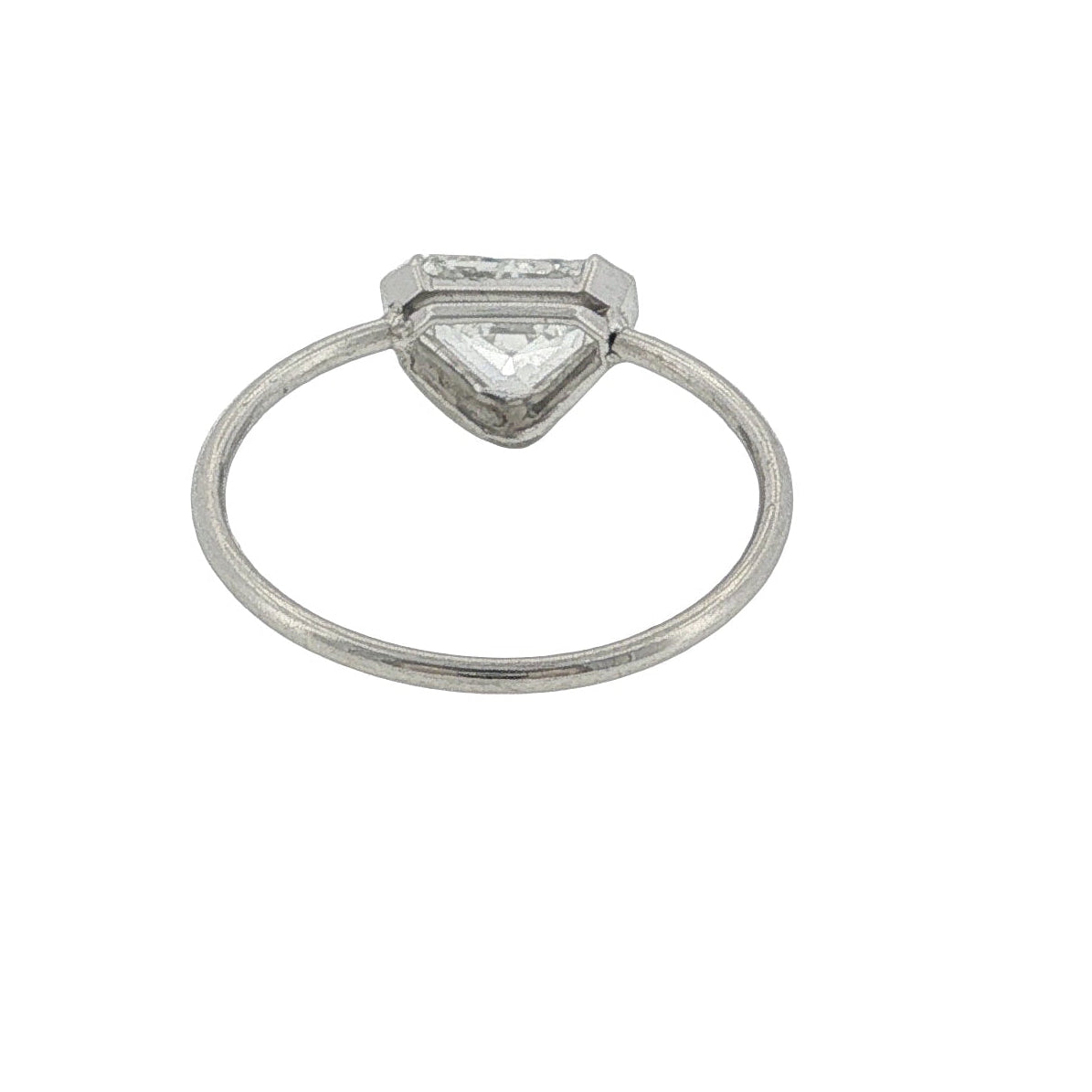 Trillion Diamond Solitaire Ring