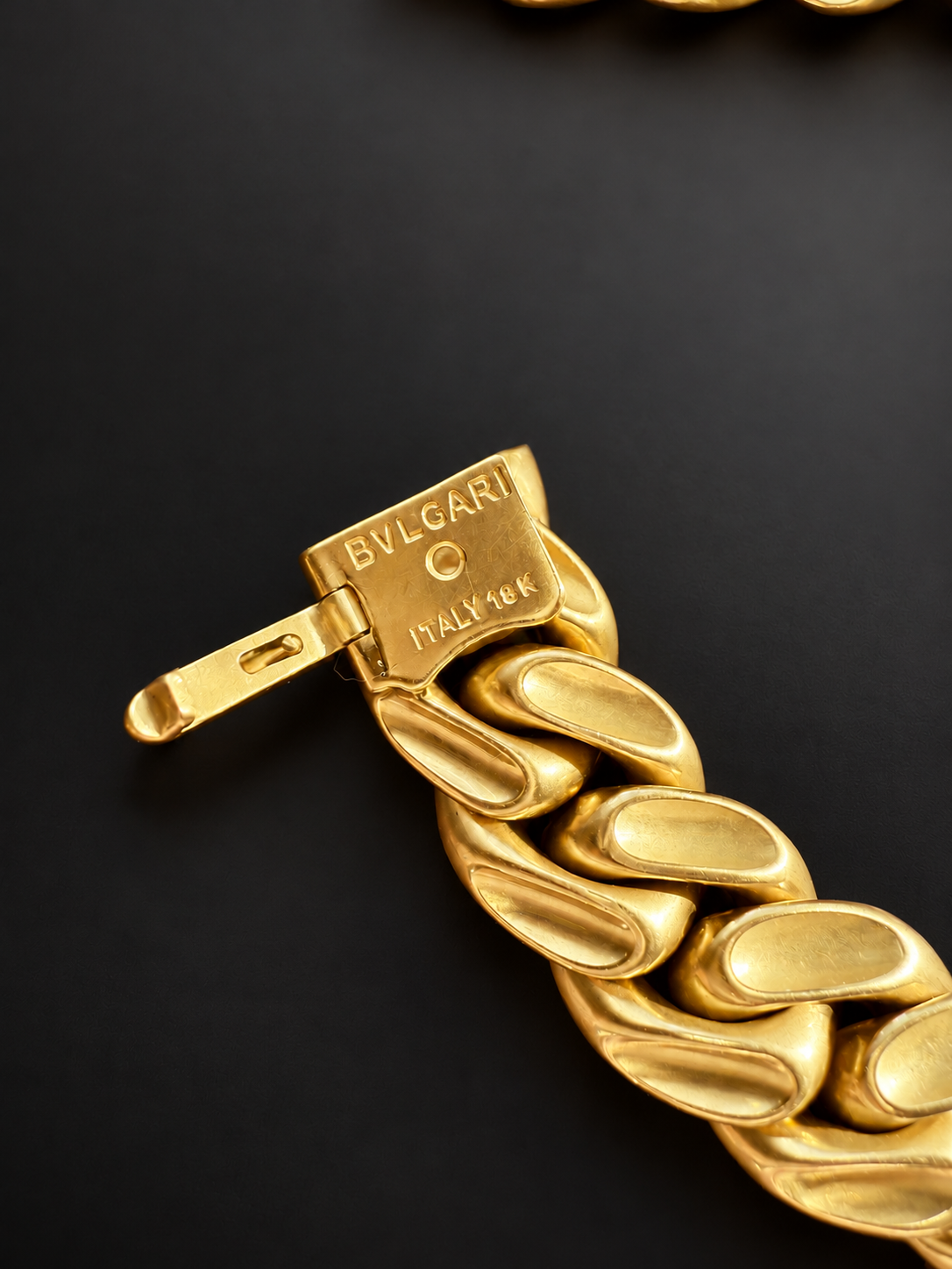 Vintage Bulgari Rectangular Curb Link Necklace
