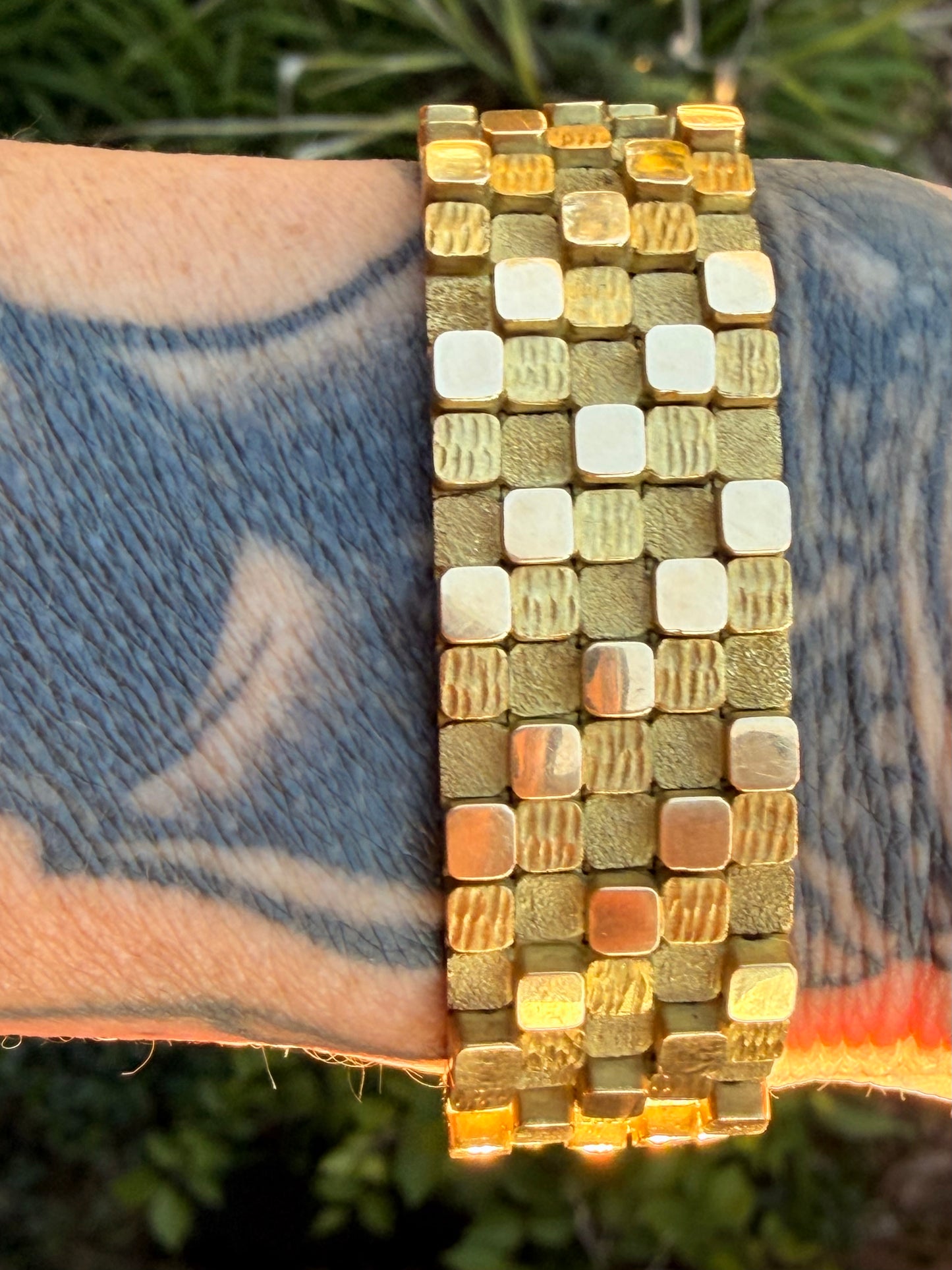 Vintage Mellerio Paris Abstract Brick Bracelet