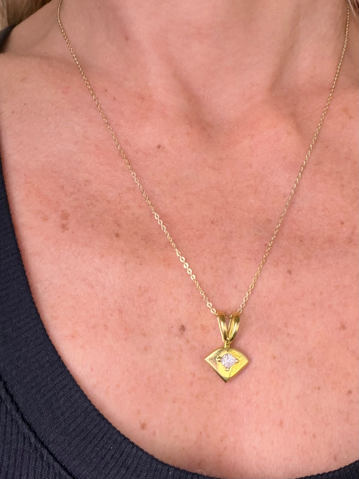 Henry Dunay Diamond Solitaire Pendant