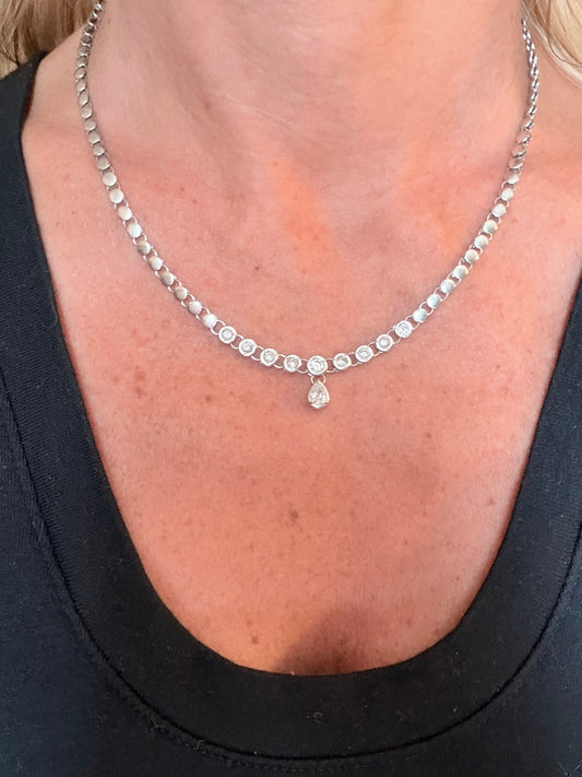 Vintage Diamond Circle Necklace