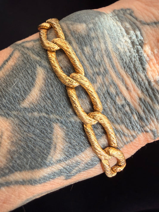 Vintage Van Cleef and Arpels Textured Link Bracelet