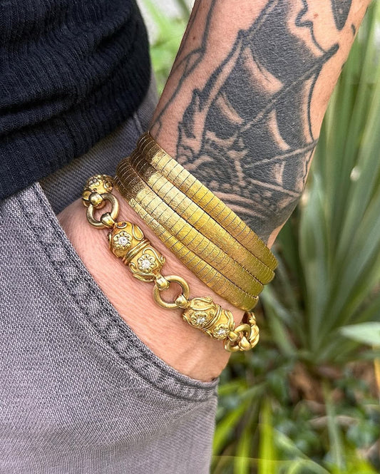 Vintage 18k Buttery 4-Strand Bracelet