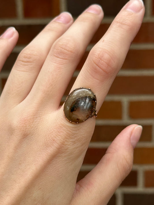 Victorian Agate Conversion Ring