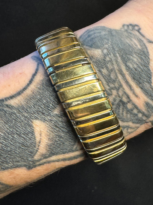 Vintage 18k Two Tone Gold Cuff