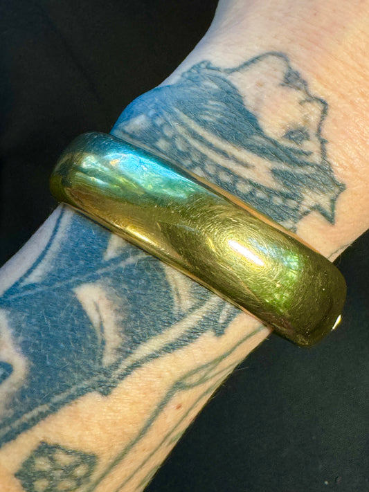 Vintage 14k Yellow Gold Hinged Bangle