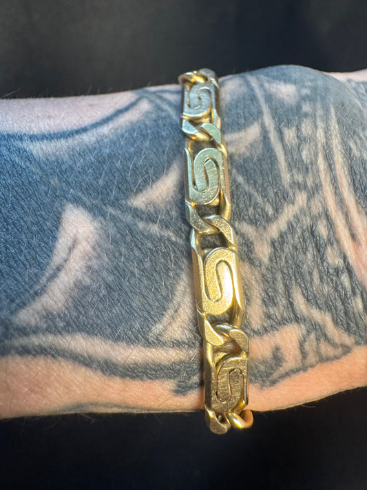 Vintage 14k Yellow Gold Snail Link Bracelet