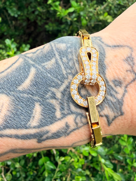 Vintage Cartier Agrafe Diamond Bracelet