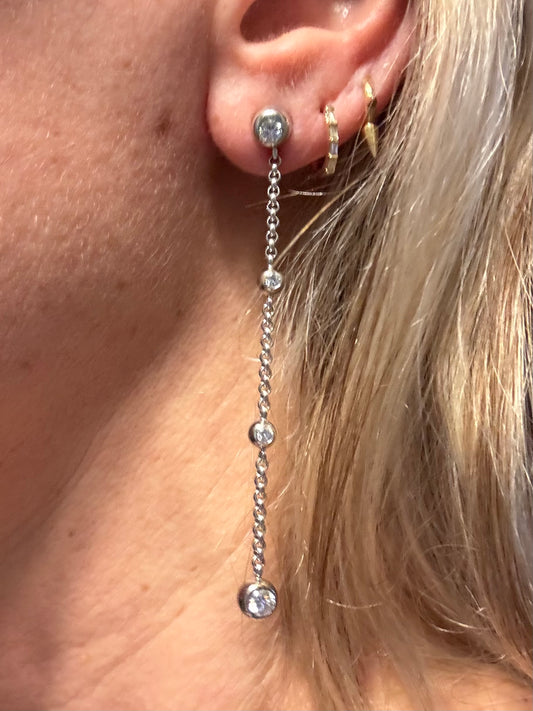 Chopard Designer Diamond Dangle Earrings