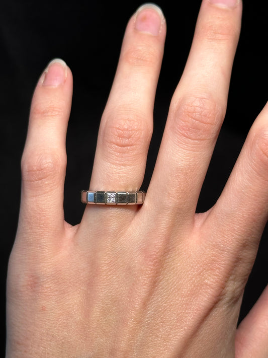 Chopard Designer 18k White Gold Diamond Ice Cube Ring