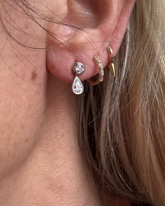 Tiffany & Co. Platinum Elsa Peretti Diamonds by the Yard Earrings