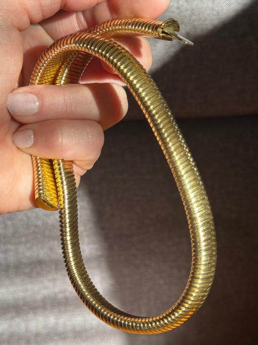 Vintage Large 18k Tubogas Necklace