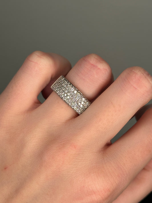 Sonja B Designs Wide Pavé Diamond Band