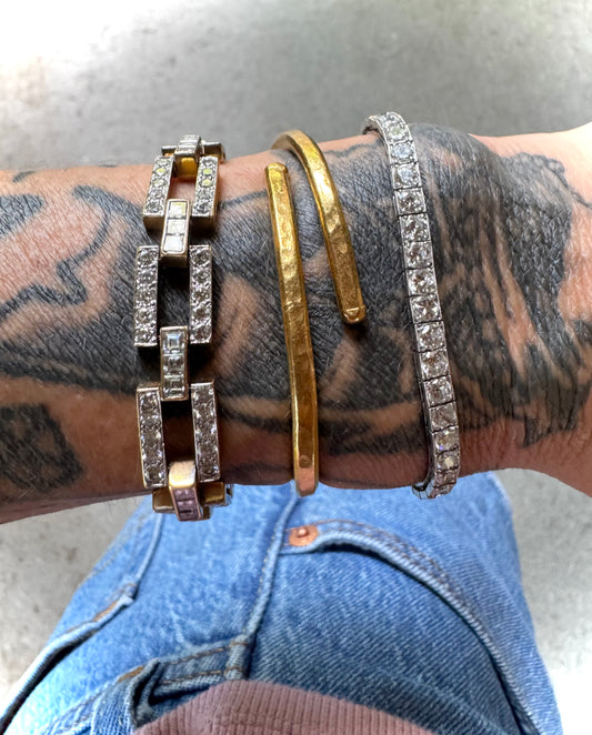 Tiffany 1940s Square Link Diamond Bracelet