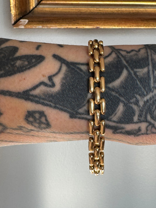 Vintage Cartier 18k Panther Link Bracelet