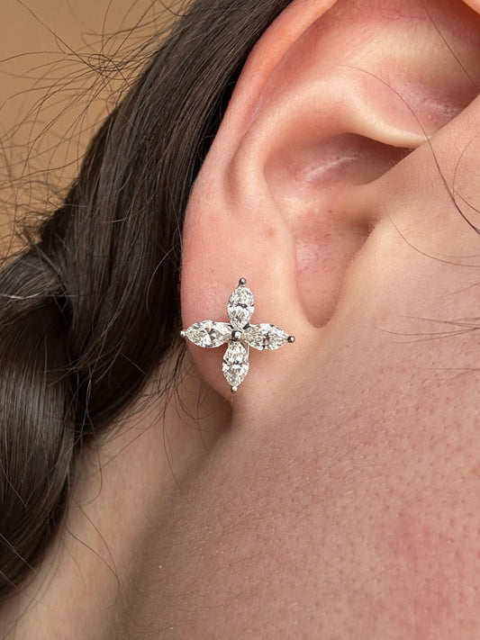 Tiffany & Co. Victoria Platinum and Marquise Diamond Earrings