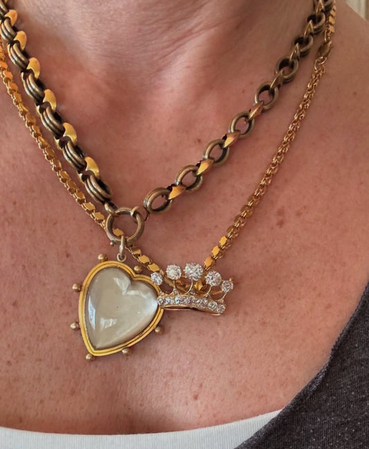 Victorian 14k Gold Alternating Anchor Link Chain