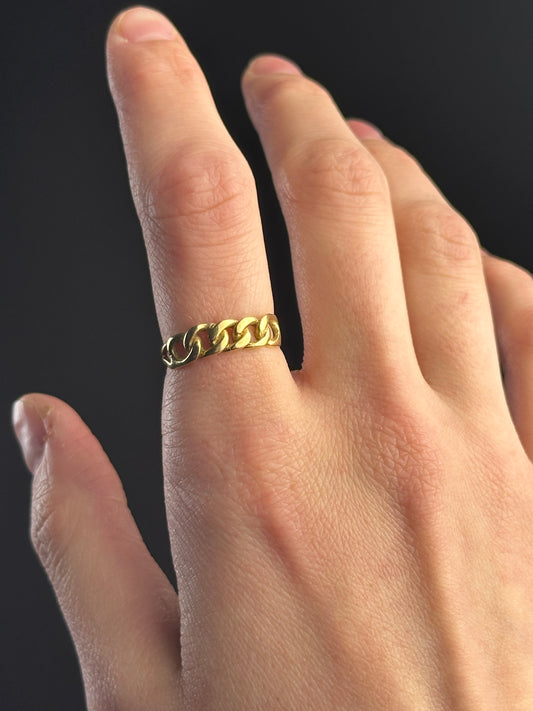 Vintage 18k Curb Link Ring