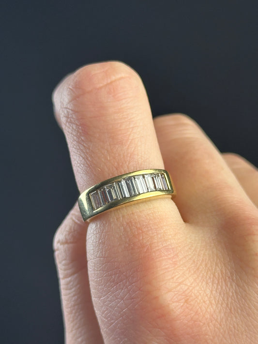 Vintage 14k Baguette Diamond Band