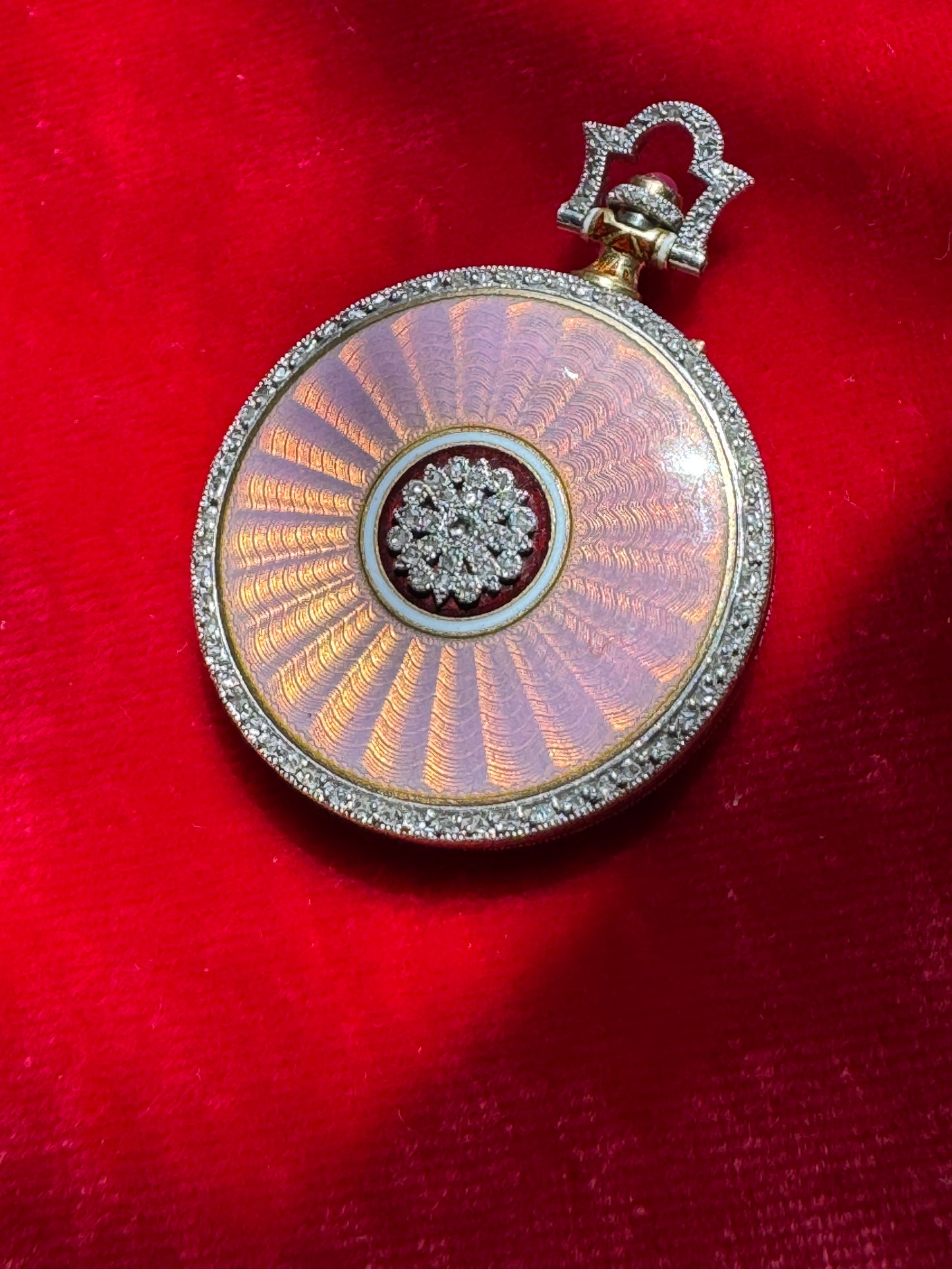 Chaumet Art Deco Enamel and Diamond Watch