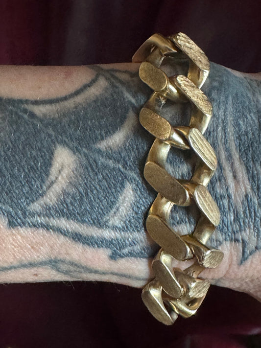 ON HOLD FOR IV - Vintage Pyramid Curb Bracelet