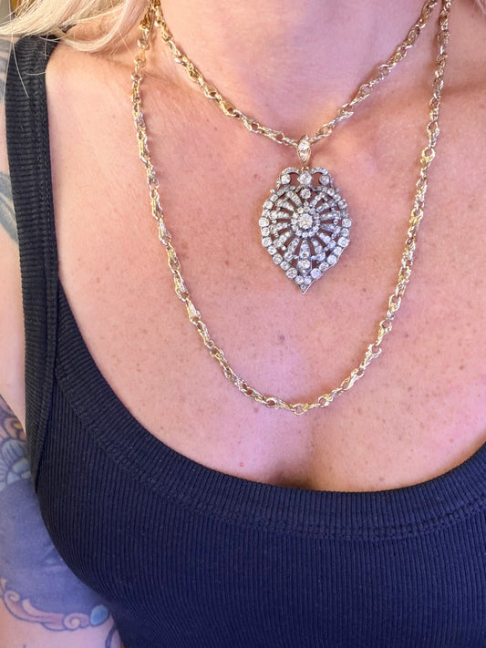Victorian Diamond Heart Pendant