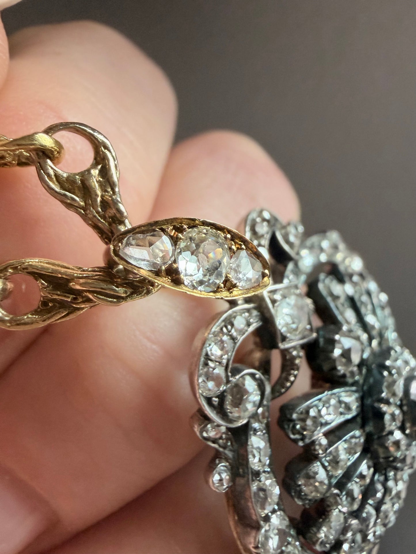 Victorian Diamond Heart Pendant
