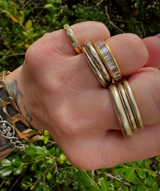 Pomellato 18k 5 Row Interlocking Tubolare Ring