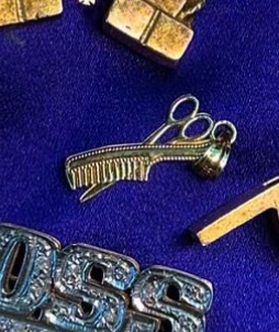 Vintage 14k Yellow Gold Hairstylist Charm