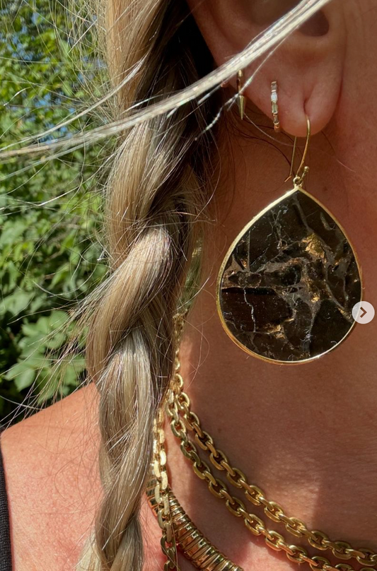 Vintage Ippolita 18k Designer Glass Earrings